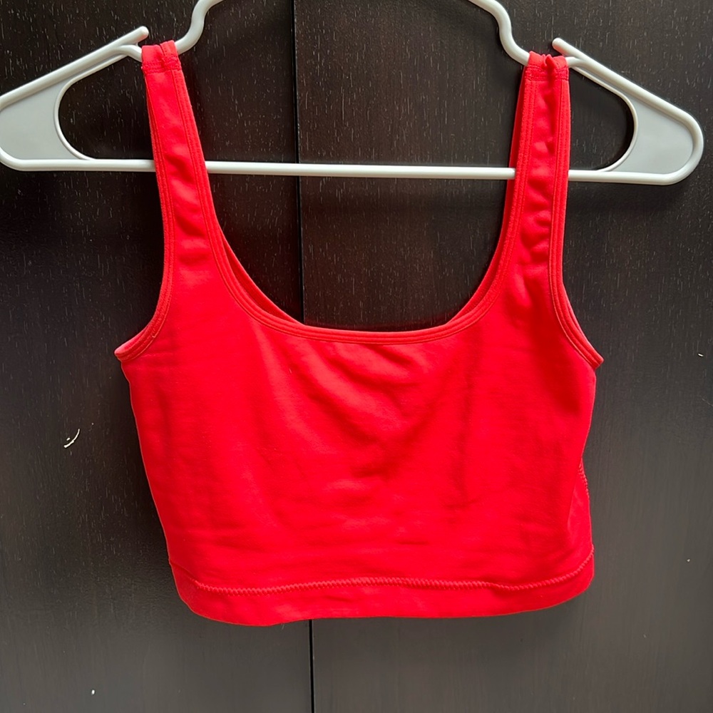 Garage xs red cropped tank top